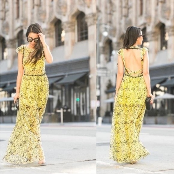 Free People Cherry‎ Blossom Floral Lace Maxi Dress - Picture 1 of 11